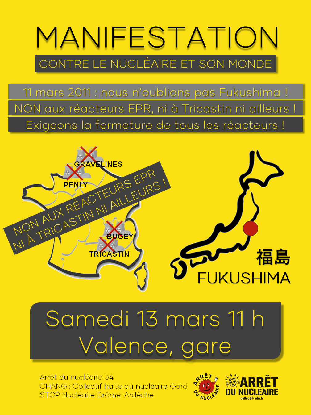 Manifestation contre le nucléaire et son monde